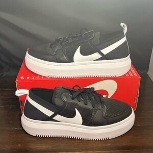 Nike Court Vision Alta TXT Womens Platform Shoes Wmns 11.5 / Mns 10 Black White